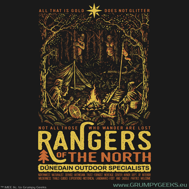 Lord of the Rings themed Aragorn's Rangers of the North artwork