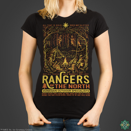 Licensed Lord of the Rings ladies t-shirt with Aragorn's Rangers of the North art print