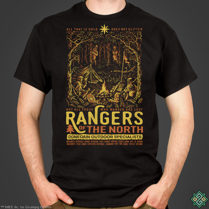 Licensed Lord of the Rings mens t-shirt with Aragorn's Rangers of the North art print