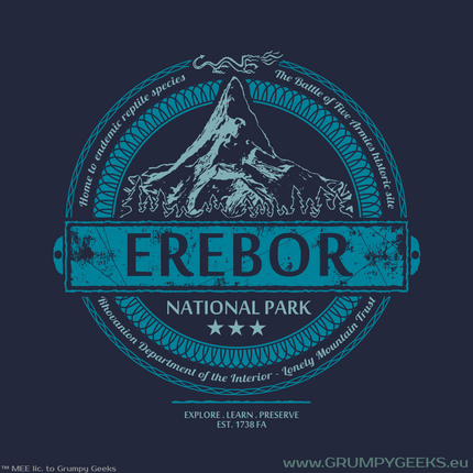 Lord of the Rings themed Erebor National Park artwork
