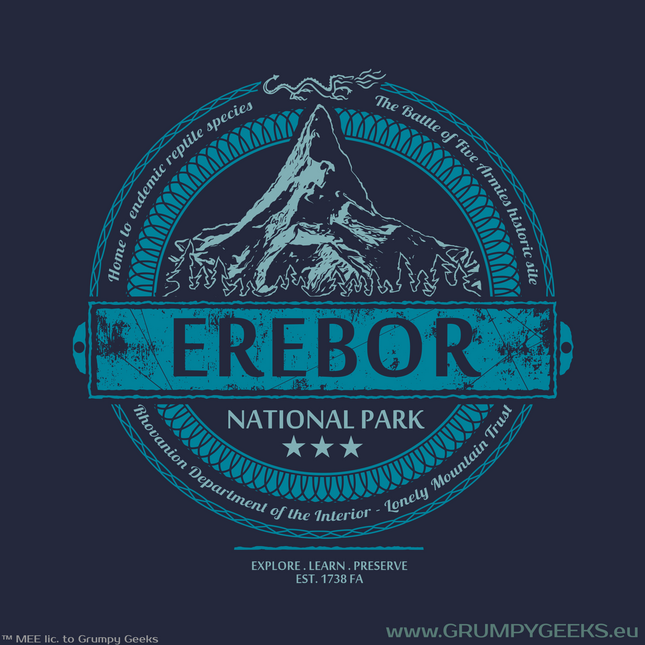 Lord of the Rings themed Erebor National Park artwork