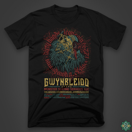 Black The Witcher t-shirt with the griffon monster trophy
