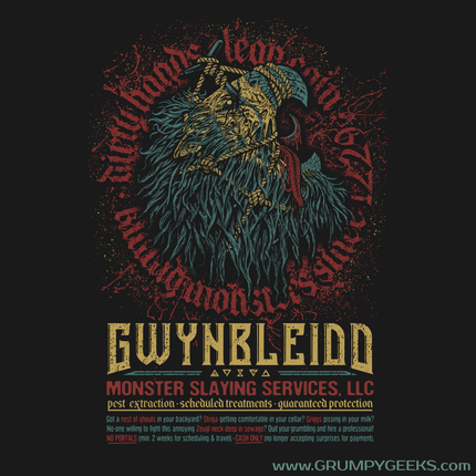 Gwynbleidd Geralt the Witcher Monster Slaying logo design