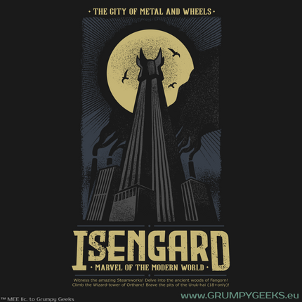 Lord of the Rings themed Isengard industrial poster artwork