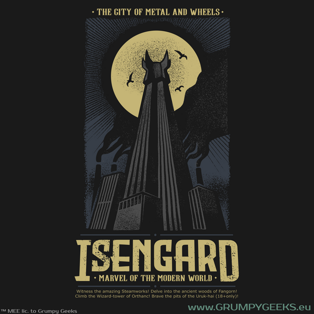 Lord of the Rings themed Isengard industrial poster artwork
