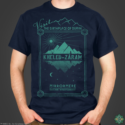 Licensed Lord of the Rings mens t-shirt with Kheled-zaram art print