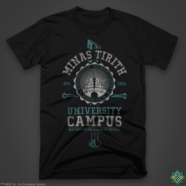 Licensed Lord of the Rings t-shirt with Minas Tirith Gondor University design