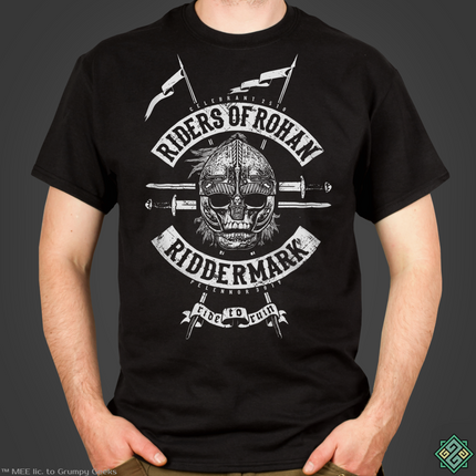 Licensed Lord of the Rings mens t-shirt with Riders of Rohan art print